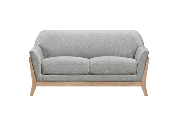 511071-S2 Vaughn 2-piece Fabric Upholstered Flared Arm Sofa Set Grey