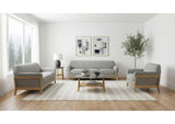 511071-S3 Vaughn 3-piece Fabric Upholstered Flared Arm Sofa Set Grey