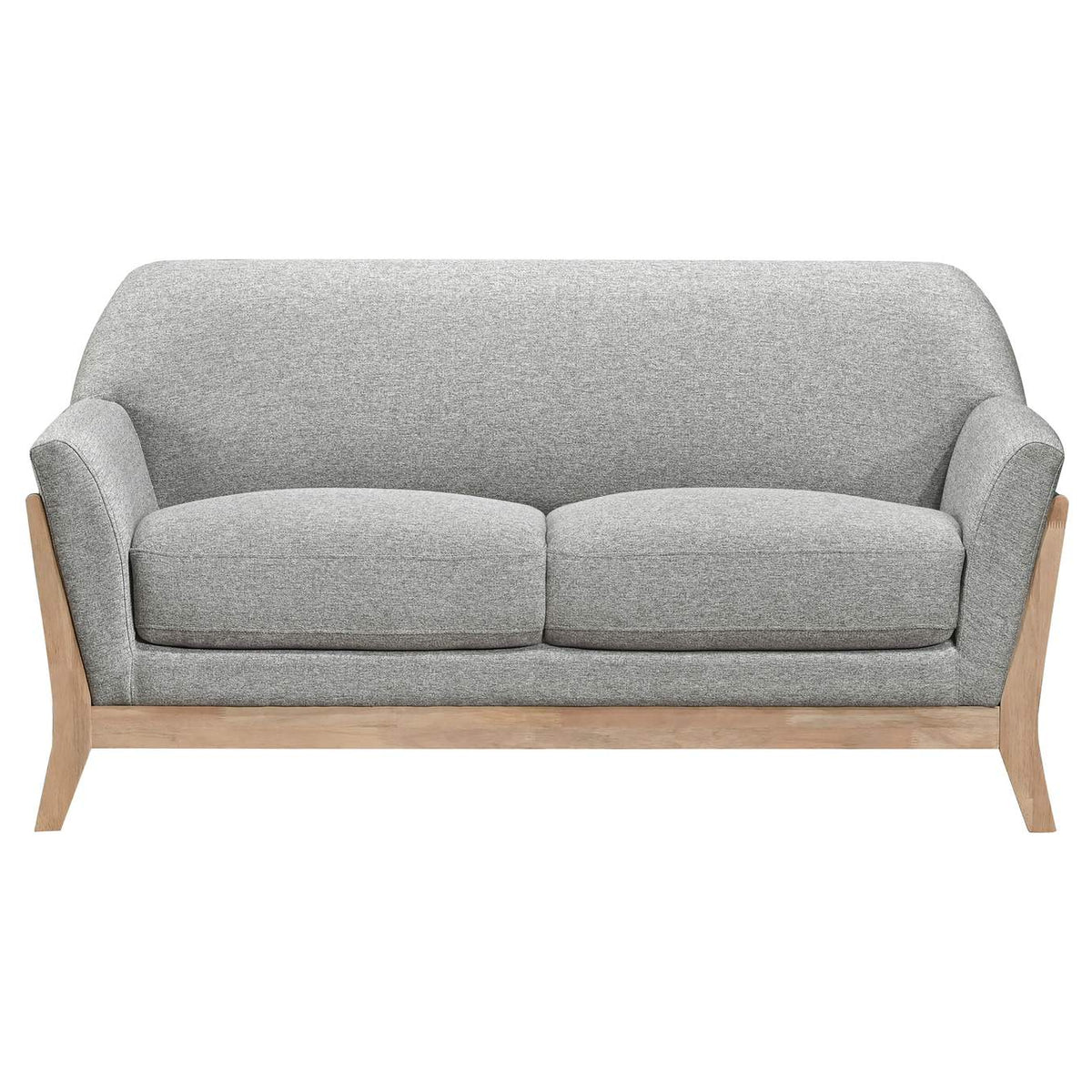 511071-S3 Vaughn 3-piece Fabric Upholstered Flared Arm Sofa Set Grey