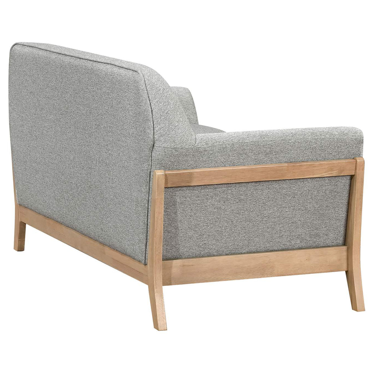 511071-S3 Vaughn 3-piece Fabric Upholstered Flared Arm Sofa Set Grey