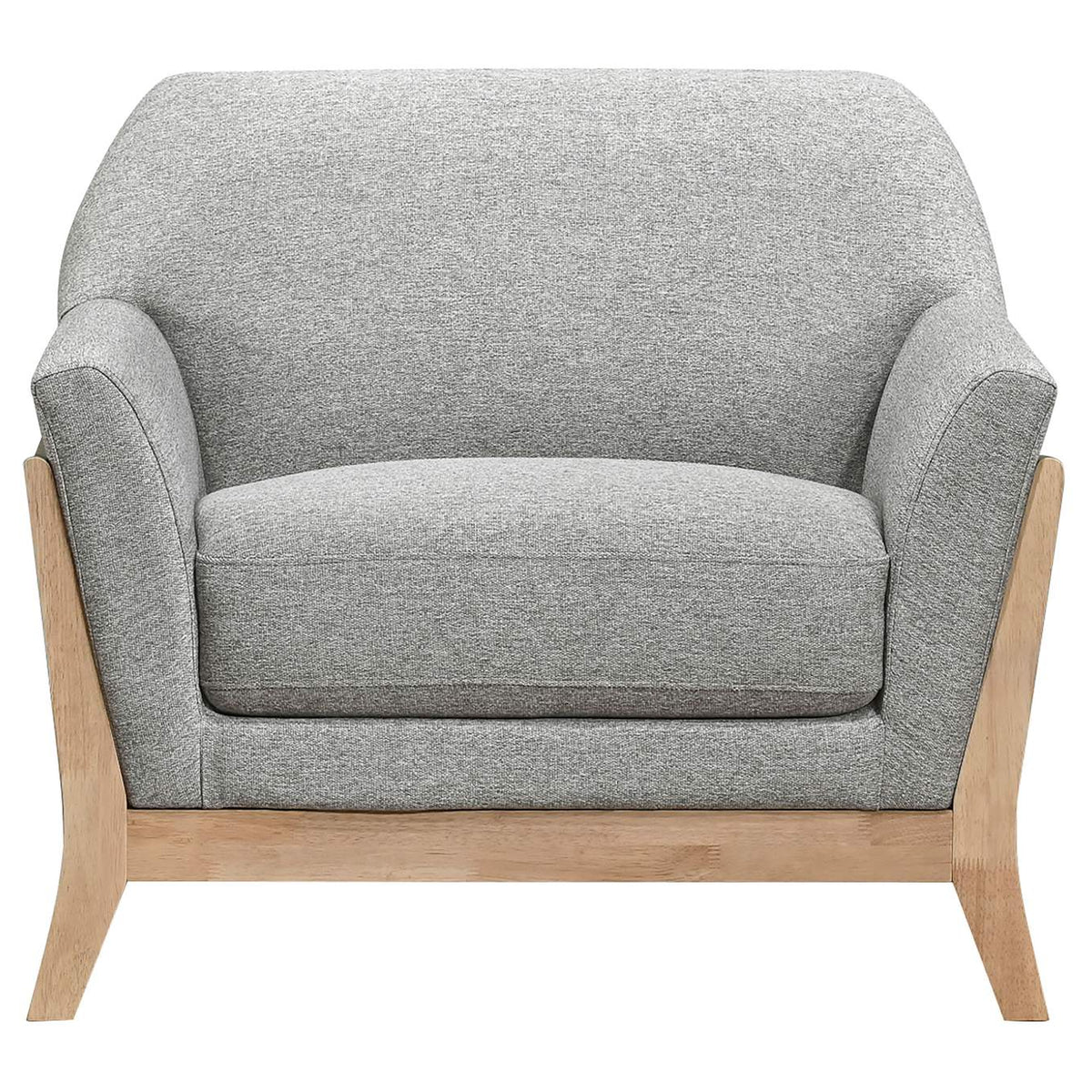 511071-S3 Vaughn 3-piece Fabric Upholstered Flared Arm Sofa Set Grey
