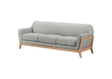 511071 Vaughn Fabric Upholstered Flared Arm Sofa Grey