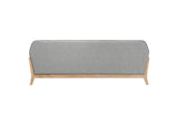 511071 Vaughn Fabric Upholstered Flared Arm Sofa Grey