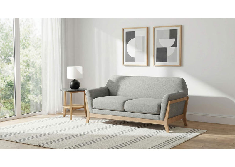 511072 Vaughn Fabric Upholstered Flared Arm Loveseat Grey