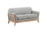 511072 Vaughn Fabric Upholstered Flared Arm Loveseat Grey