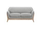 511072 Vaughn Fabric Upholstered Flared Arm Loveseat Grey
