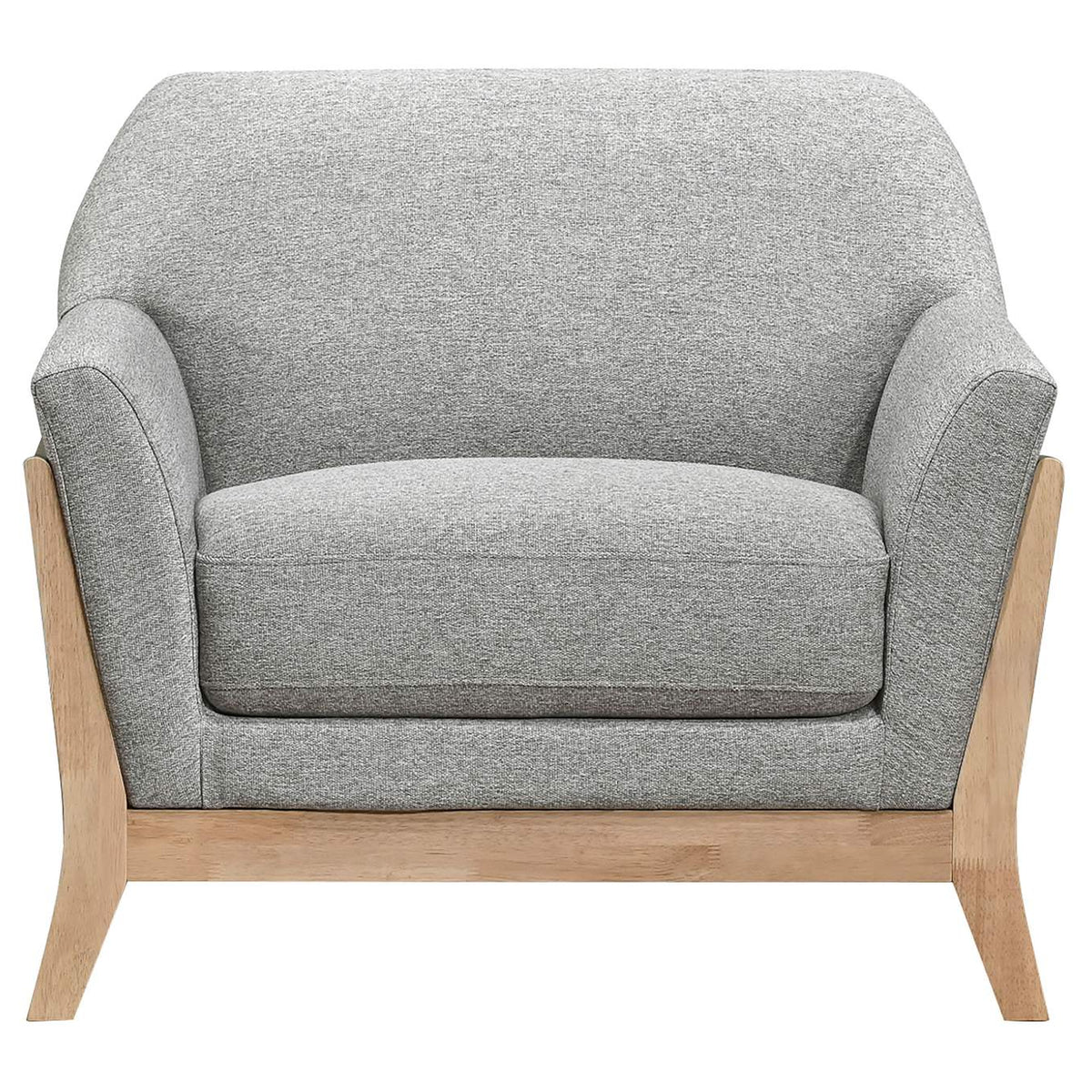 511073 Vaughn Fabric Upholstered Flared Arm Accent Chair Grey