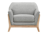 511073 Vaughn Fabric Upholstered Flared Arm Accent Chair Grey