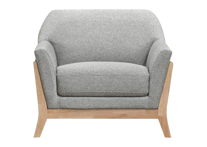 511073 Vaughn Fabric Upholstered Flared Arm Accent Chair Grey