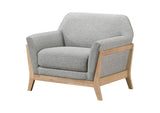 511073 Vaughn Fabric Upholstered Flared Arm Accent Chair Grey