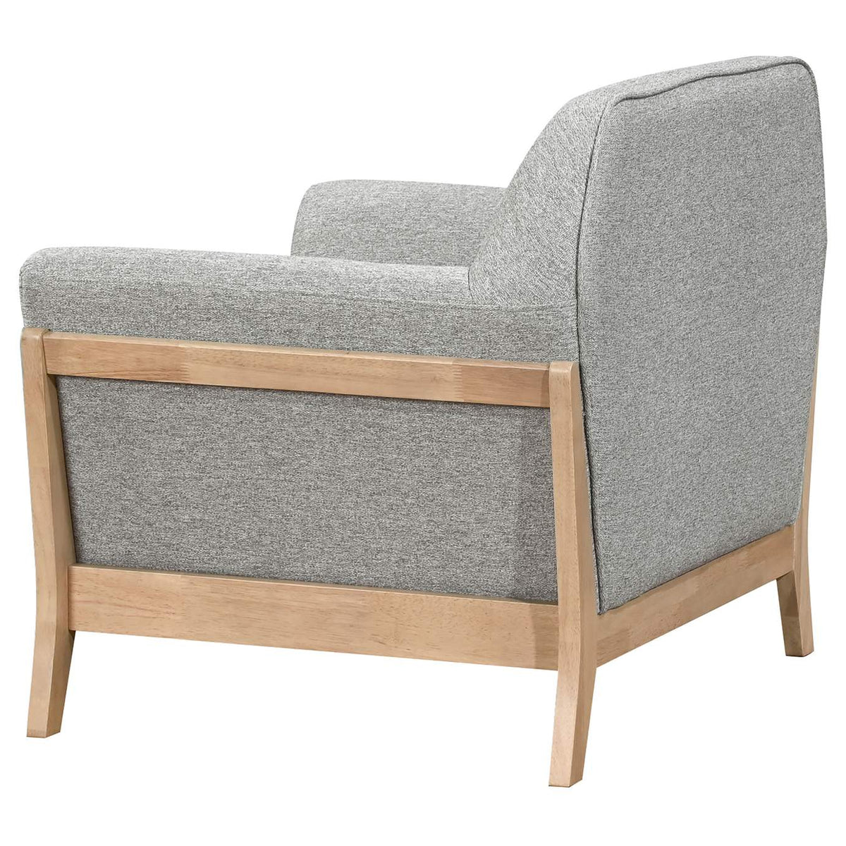 511073 Vaughn Fabric Upholstered Flared Arm Accent Chair Grey