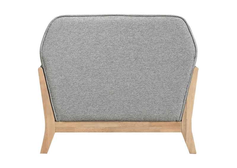511073 Vaughn Fabric Upholstered Flared Arm Accent Chair Grey