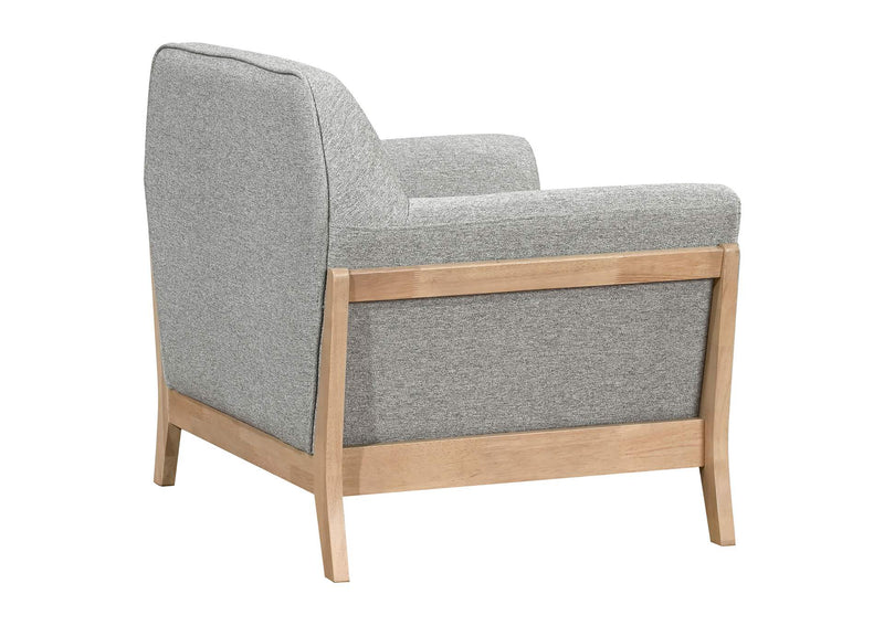511073 Vaughn Fabric Upholstered Flared Arm Accent Chair Grey