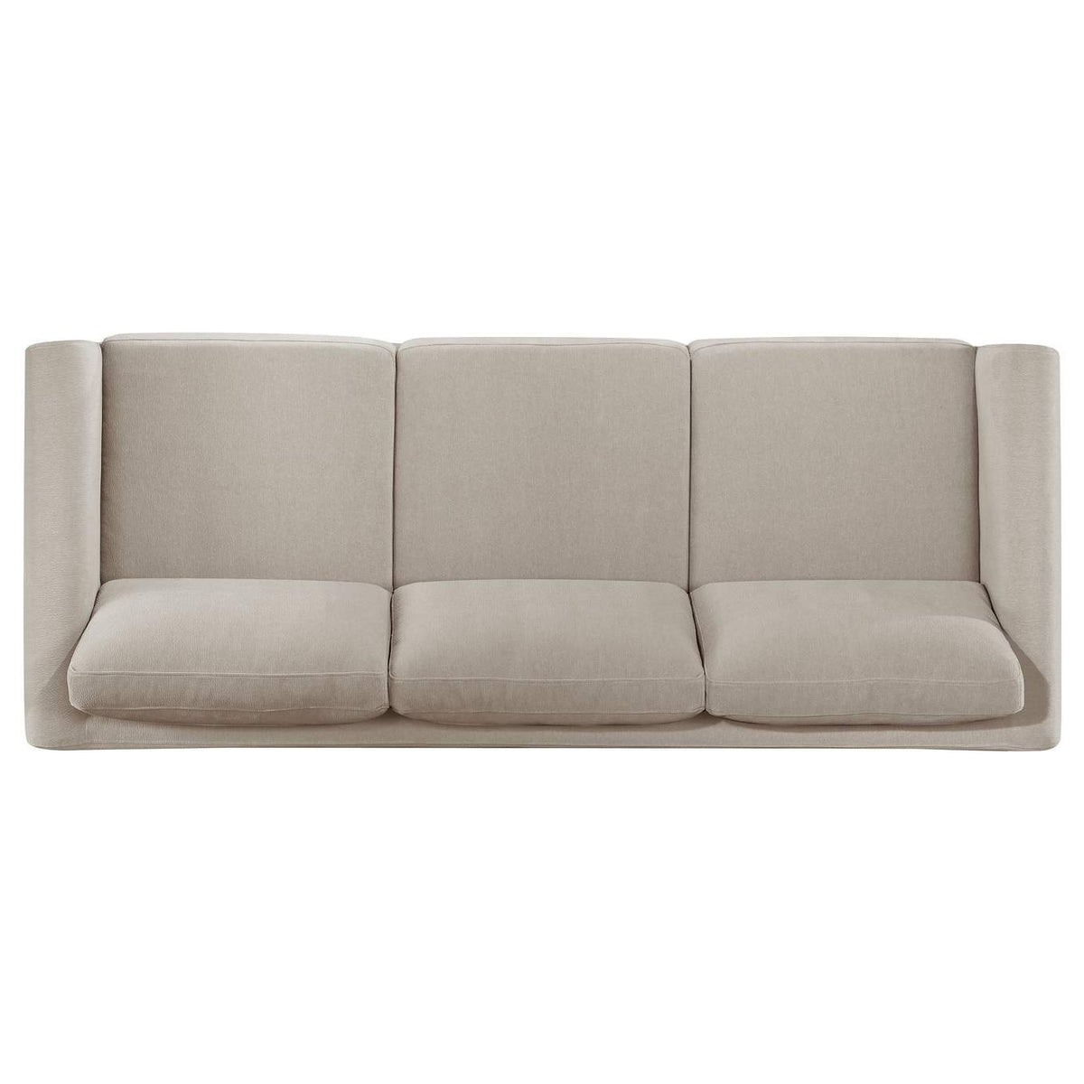 511101-S2 Islington 2-piece Upholstered Panel Arm Sofa Set Taupe