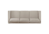 511101-S2 Islington 2-piece Upholstered Panel Arm Sofa Set Taupe