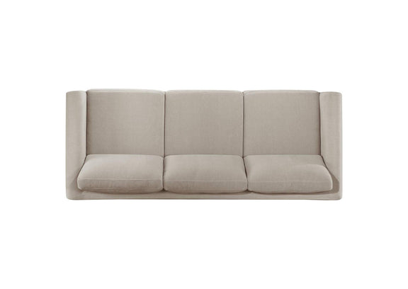 511101-S2 Islington 2-piece Upholstered Panel Arm Sofa Set Taupe