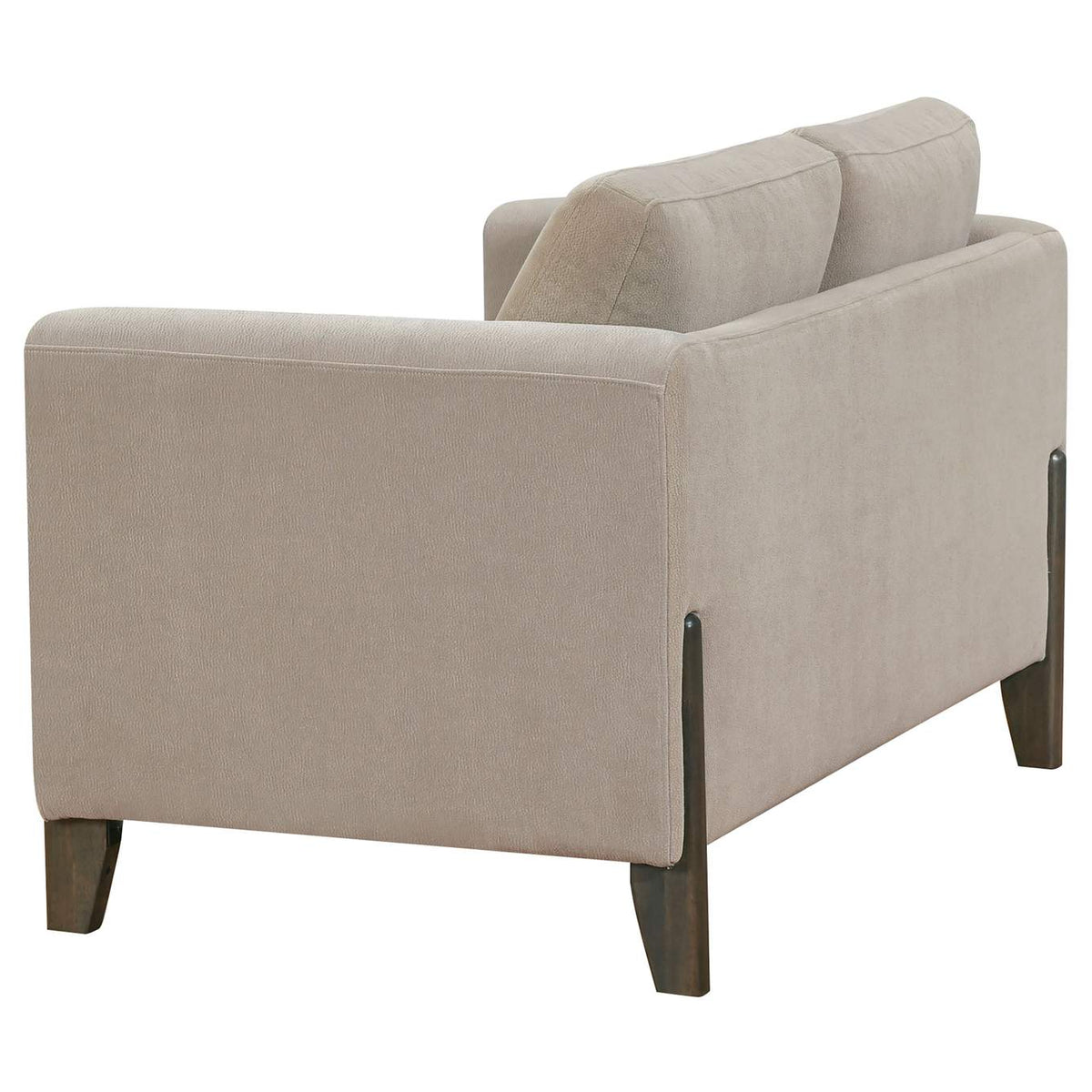 511101-S2 Islington 2-piece Upholstered Panel Arm Sofa Set Taupe