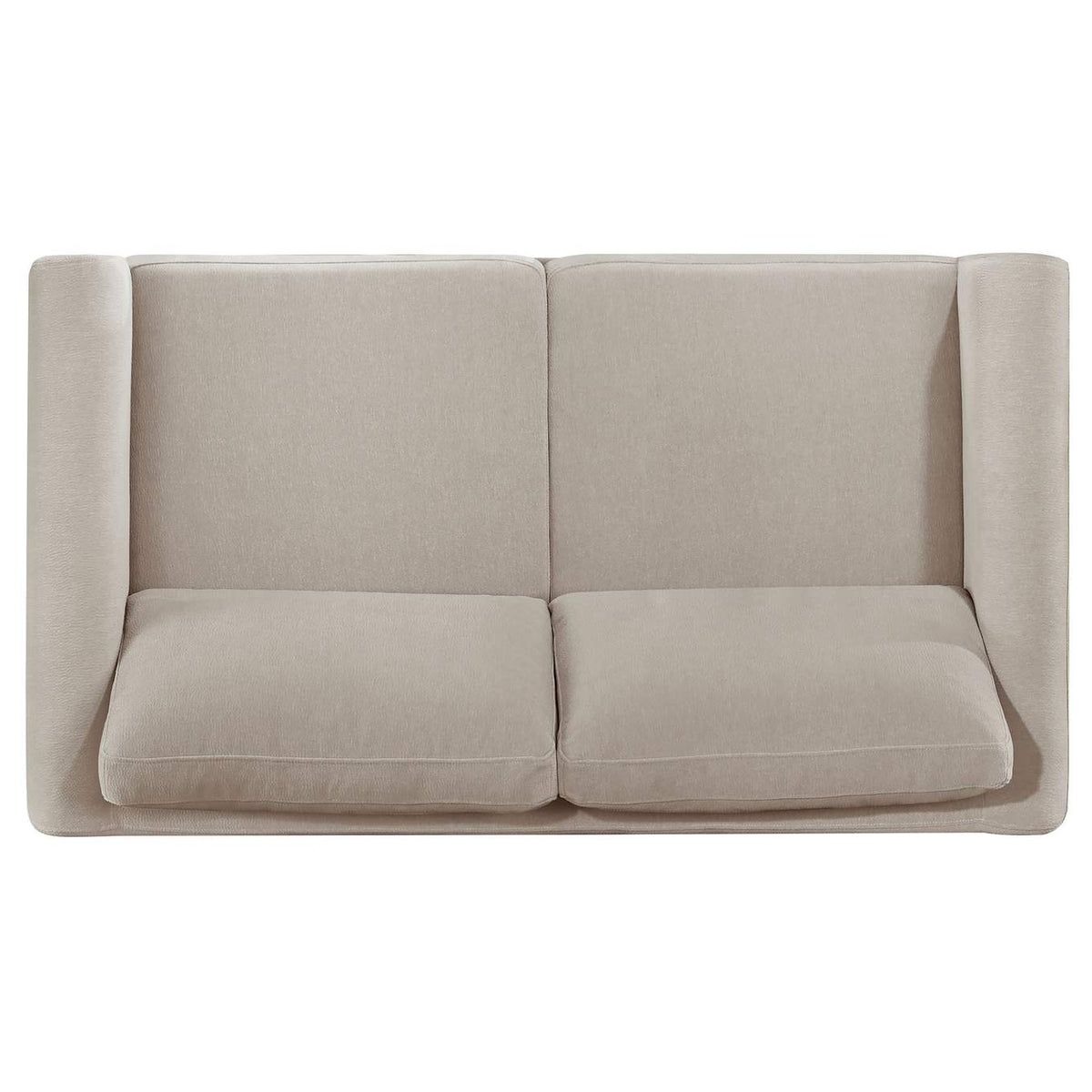 511101-S2 Islington 2-piece Upholstered Panel Arm Sofa Set Taupe
