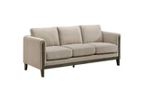511101-S3 Islington 3-piece Upholstered Panel Arm Sofa Set Taupe