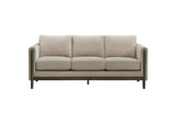 511101-S3 Islington 3-piece Upholstered Panel Arm Sofa Set Taupe