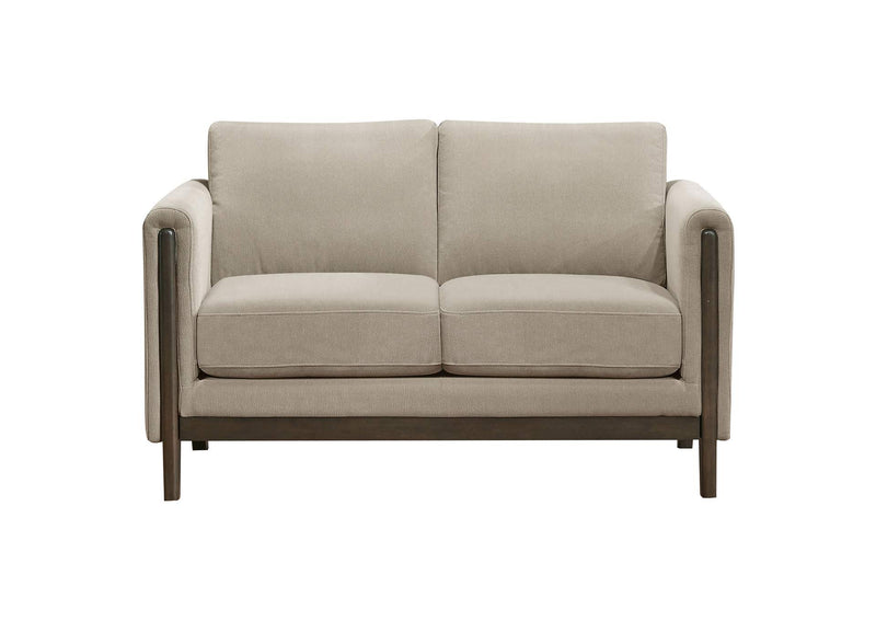 511101-S3 Islington 3-piece Upholstered Panel Arm Sofa Set Taupe