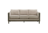 511101 Islington Fabric Upholstered Panel Arm Sofa Taupe
