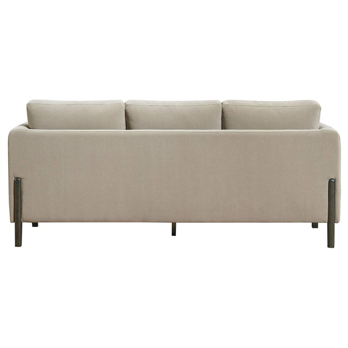 511101 Islington Fabric Upholstered Panel Arm Sofa Taupe