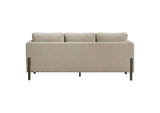 511101 Islington Fabric Upholstered Panel Arm Sofa Taupe