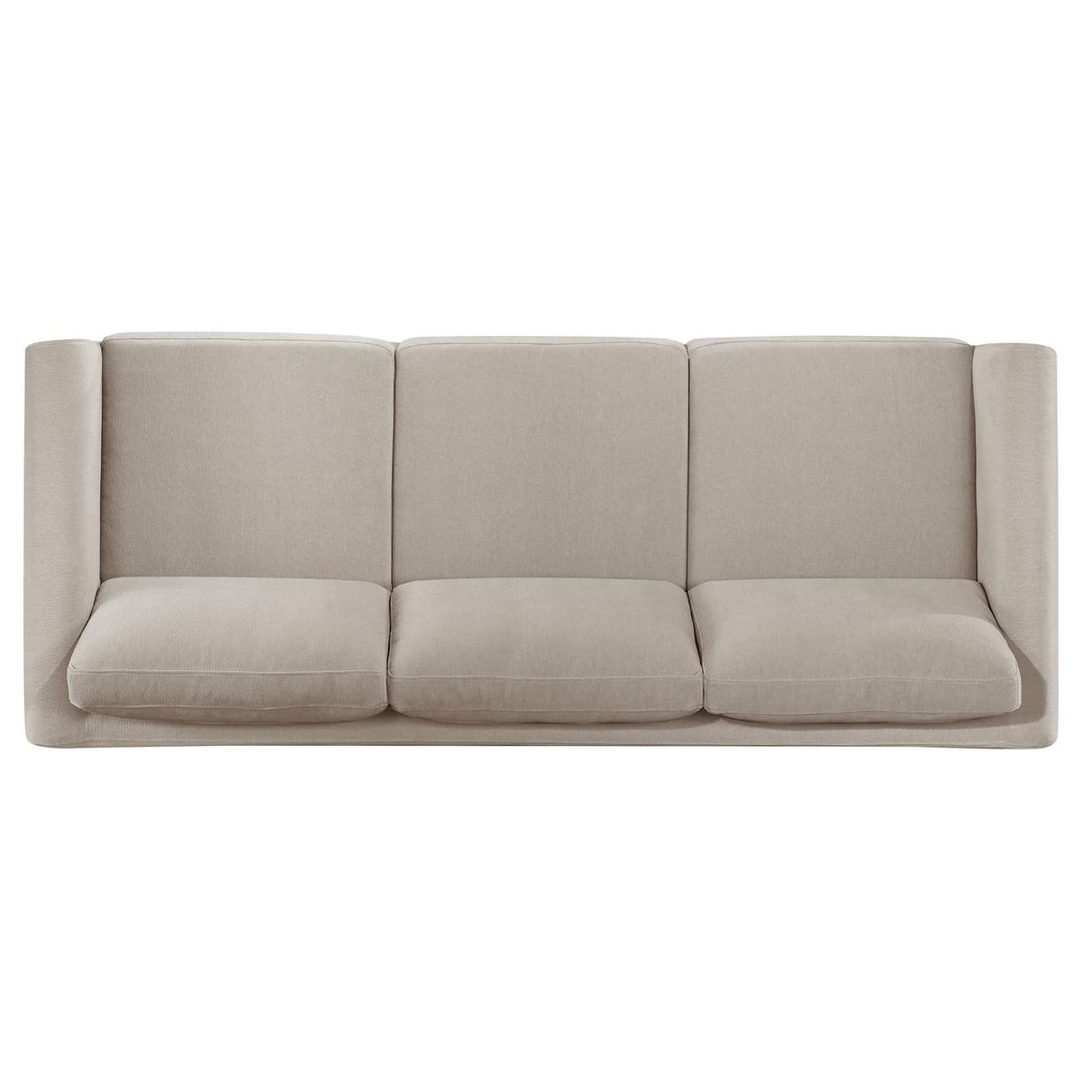 511101 Islington Fabric Upholstered Panel Arm Sofa Taupe