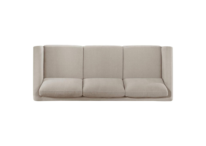 511101 Islington Fabric Upholstered Panel Arm Sofa Taupe