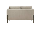 511102 Islington Fabric Upholstered Panel Arm Loveseat Taupe