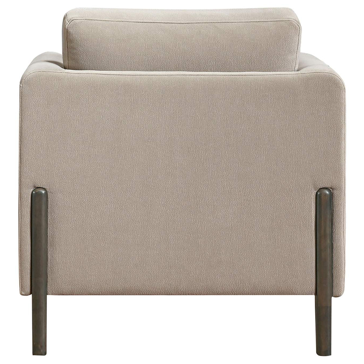 511103 Islington Fabric Upholstered Panel Arm Accent Chair Taupe