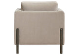511103 Islington Fabric Upholstered Panel Arm Accent Chair Taupe