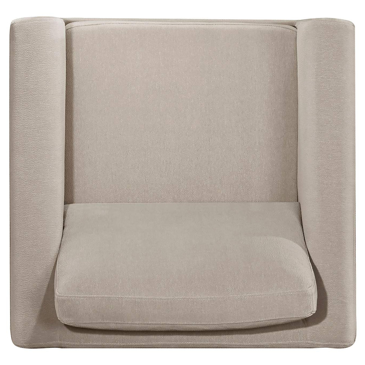 511103 Islington Fabric Upholstered Panel Arm Accent Chair Taupe