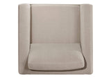 511103 Islington Fabric Upholstered Panel Arm Accent Chair Taupe