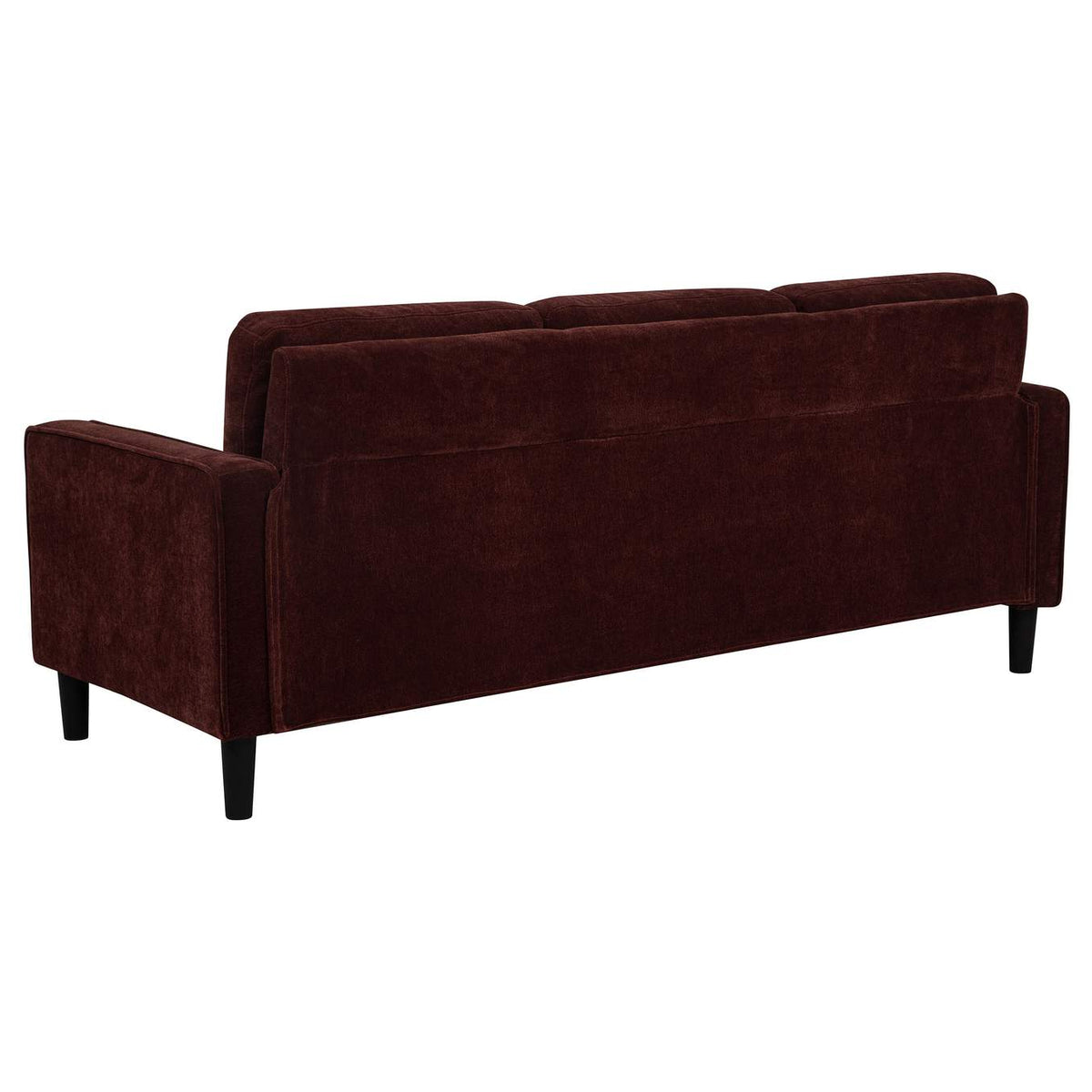 511211-S2 Ruth 2-piece Fabric Upholstered Track Arm Sofa Rust Red