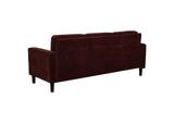 511211-S2 Ruth 2-piece Fabric Upholstered Track Arm Sofa Rust Red