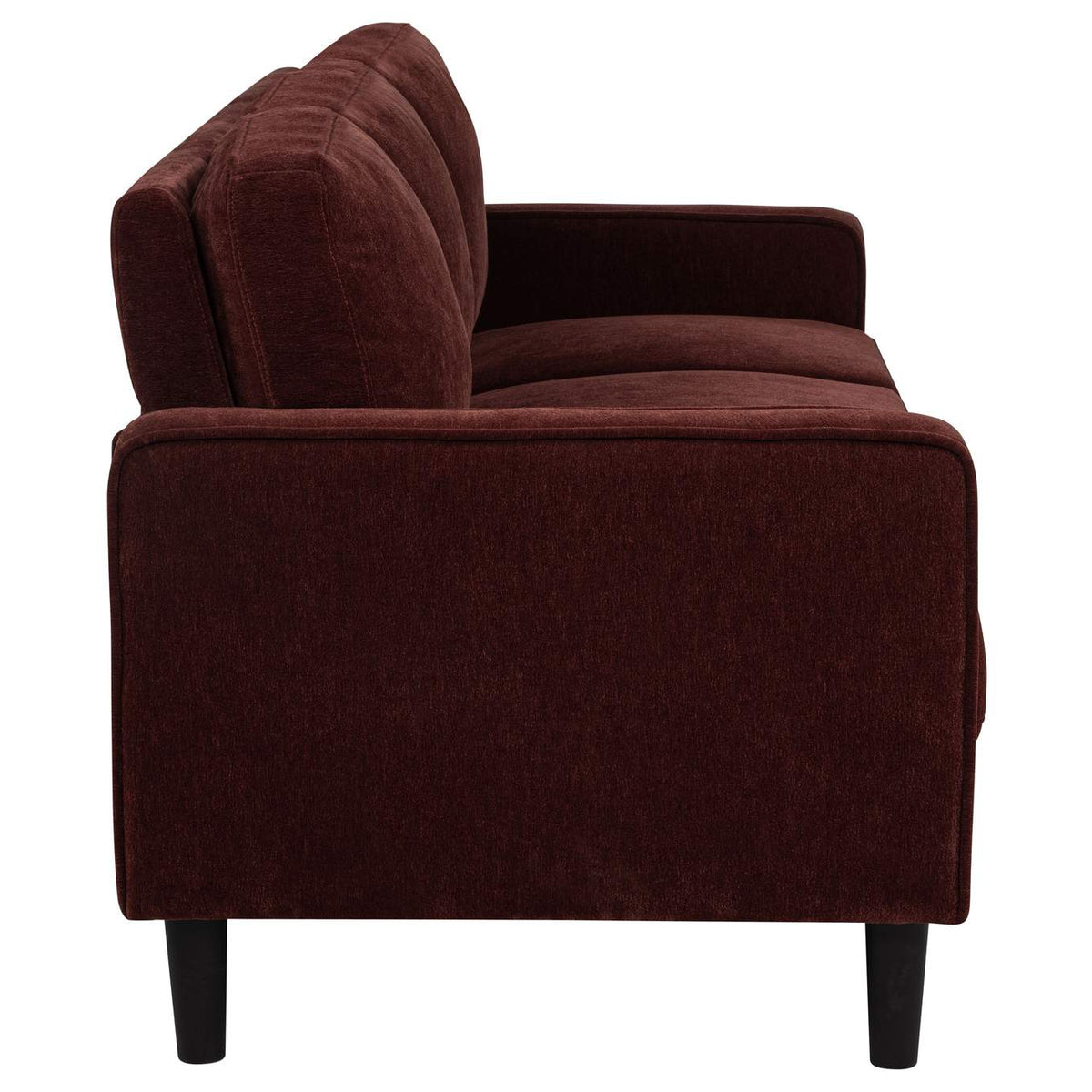511211-S2 Ruth 2-piece Fabric Upholstered Track Arm Sofa Rust Red