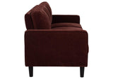 511211-S2 Ruth 2-piece Fabric Upholstered Track Arm Sofa Rust Red