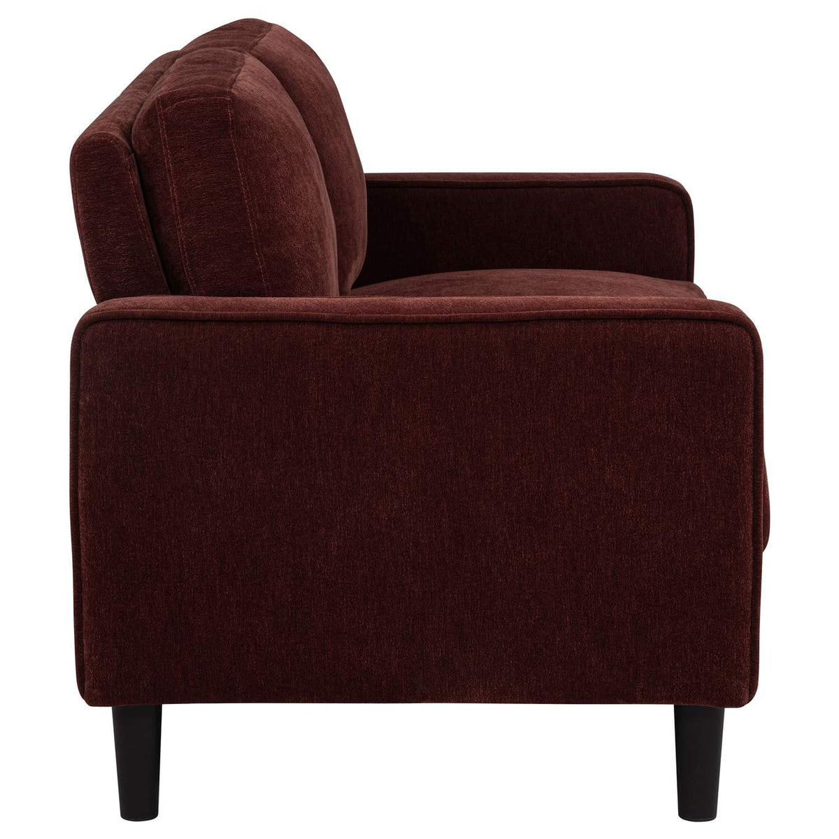511211-S2 Ruth 2-piece Fabric Upholstered Track Arm Sofa Rust Red