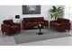 511211-S3 Ruth 3-piece Fabric Upholstered Track Arm Sofa Rust Red