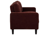 511211-S3 Ruth 3-piece Fabric Upholstered Track Arm Sofa Rust Red