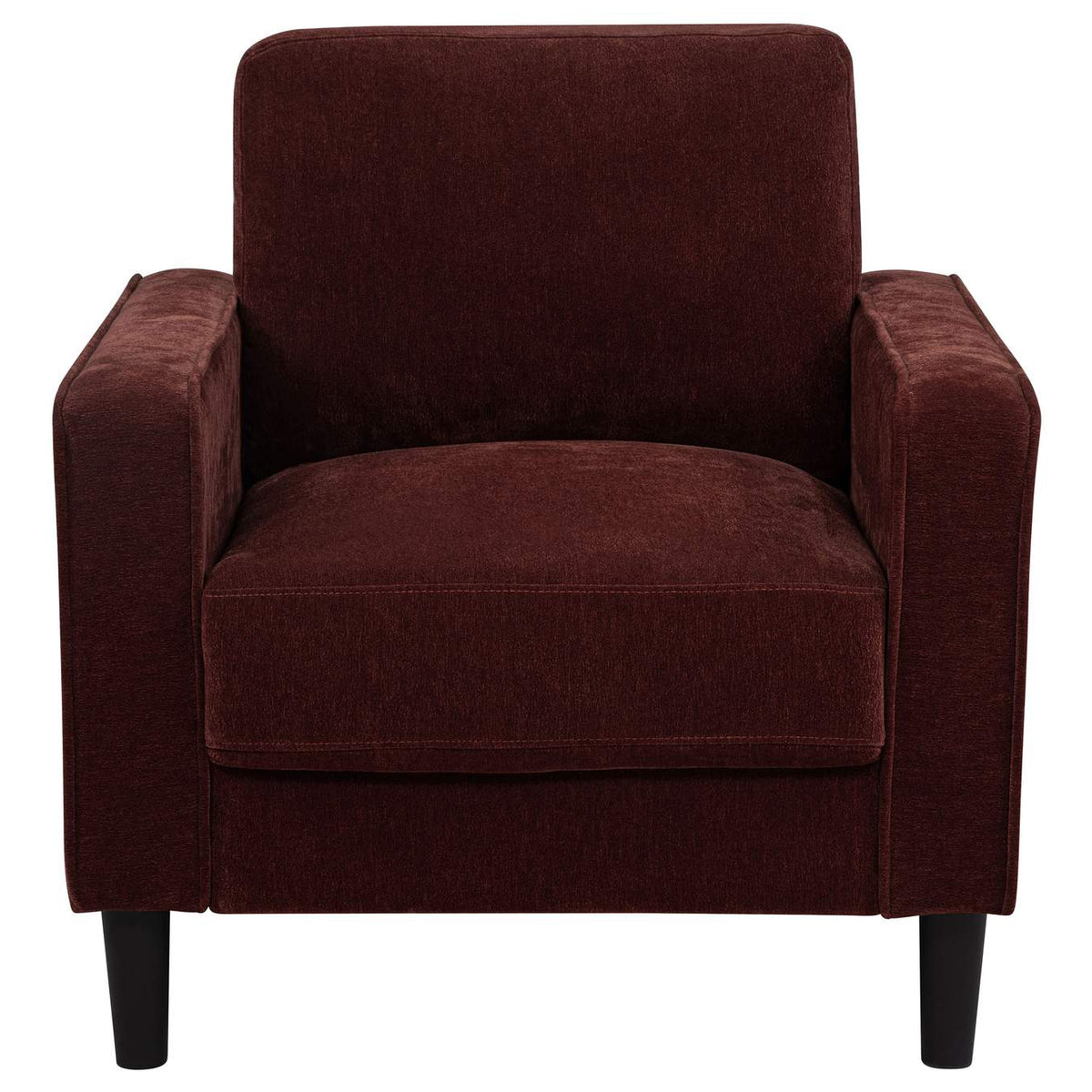 511211-S3 Ruth 3-piece Fabric Upholstered Track Arm Sofa Rust Red