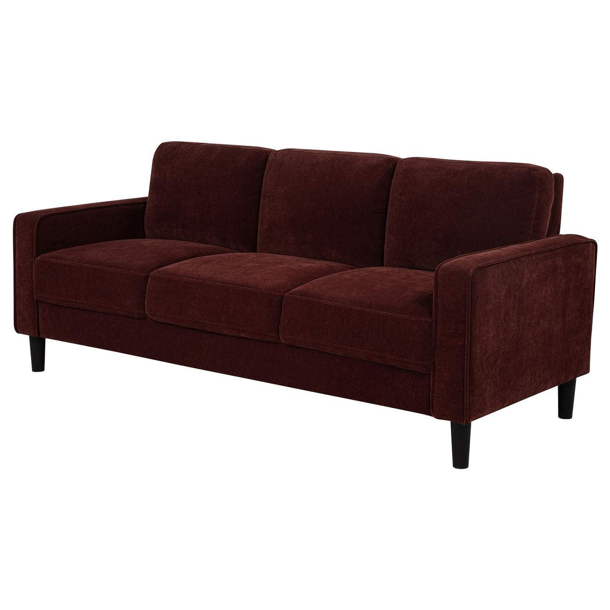 511211 Ruth 77-inch Fabric Upholstered Track Arm Sofa Rust Red