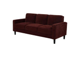 511211 Ruth 77-inch Fabric Upholstered Track Arm Sofa Rust Red