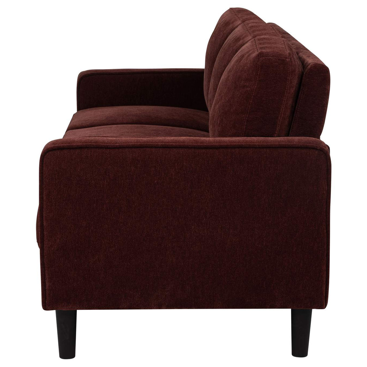 511211 Ruth 77-inch Fabric Upholstered Track Arm Sofa Rust Red