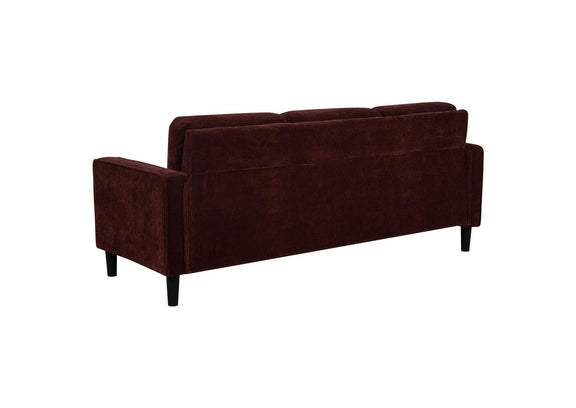 511211 Ruth 77-inch Fabric Upholstered Track Arm Sofa Rust Red