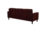 511211 Ruth 77-inch Fabric Upholstered Track Arm Sofa Rust Red