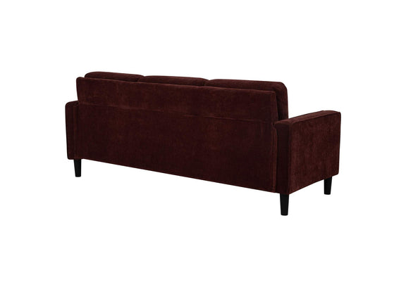 511211 Ruth 77-inch Fabric Upholstered Track Arm Sofa Rust Red