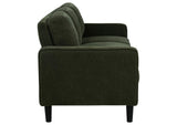 511214-S2 Ruth 2-piece Fabric Upholstered Track Arm Sofa Matcha Green